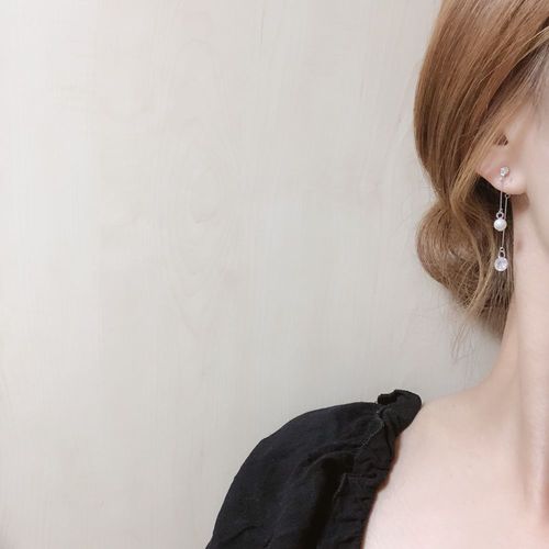 [무료배송!] 투웨이 진주드롭 귀걸이 (2color)